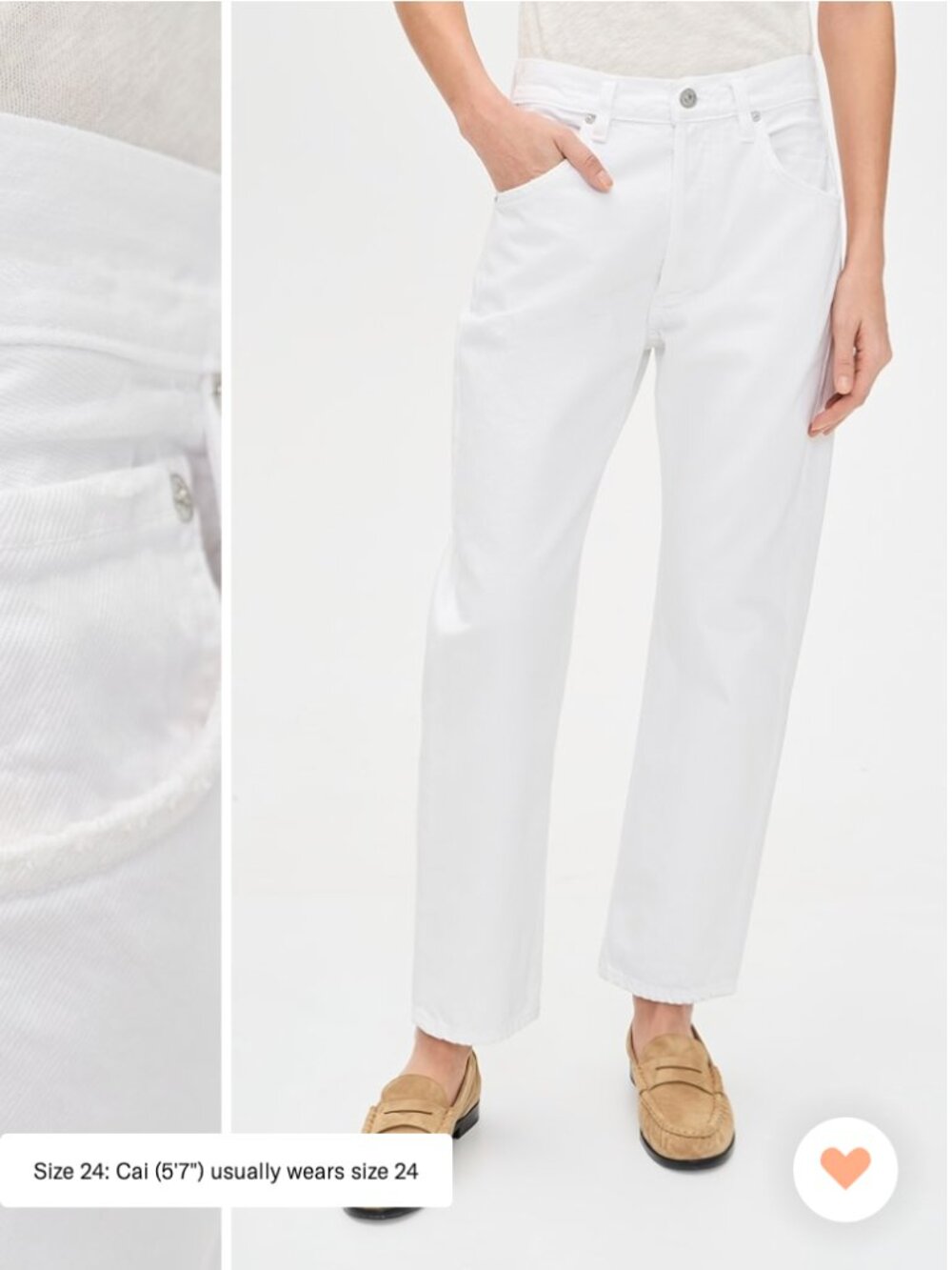 Citizens of Humanity Winslow Boyfriend Jeans in White